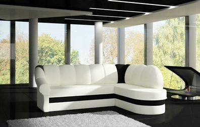 Couch Sofa Couchgarnitur BENAMO Federkern Polesterecke mit Schlaffunktion