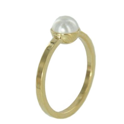 Skagen Damen Ring gold Perle weiss JRSG035 S8 Gr. 57 (18,1) NEU