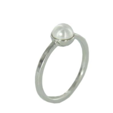 Skagen Damen Ring silber Perle weiss JRSS035 S6 Gr. 52 (16,5) NEU