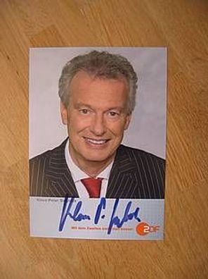 ZDF Fernsehmoderator Klaus-Peter Siegloch - handsigniertes Autogramm!!!