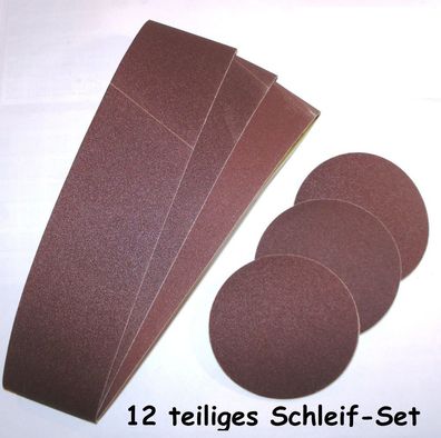 KITY PAB800 Schleifmaschine - 12 teiliges Set Schleifpapier Bandschleifer