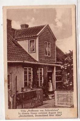 17459 Ak Helgoland Villa Hoffmann von Fallersleben 1927