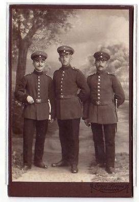seltenes Kabinettfoto Soldaten Eibenstock um 1910