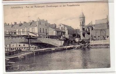 42719 Ak Johannisburg Zerstörungen an der Piessekbrücke