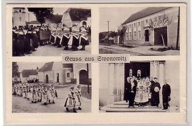 42722 Mehrbild Ak Gruß aus Swonowitz 1941