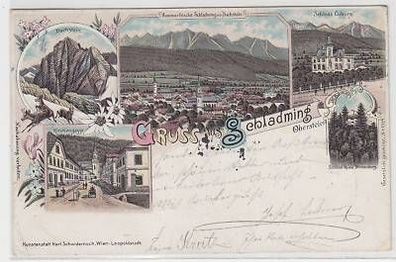 34774 Ak Lithographie Gruss aus Schladming 1897