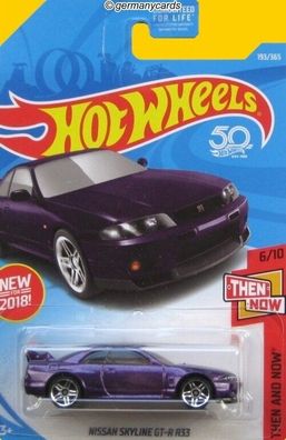 Spielzeugauto Hot Wheels 2018* Nissan Skyline GT-R R33