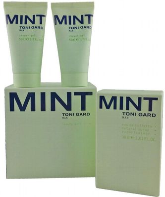 TONI GARD MINT Man Geschenk-Bix Eau de Toilette Spray 30 ml + DG 50 ml + BL 50 ml