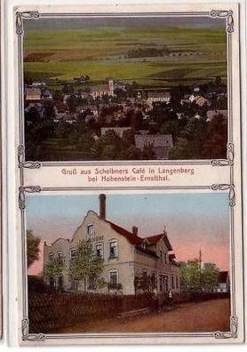 42520 Ak Langenberg bei Hohenstein Ernstthal Café 1916