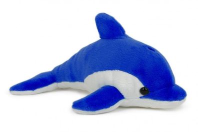 kleiner DELFIN Plüschtier Stofftier Kuscheltier Plüsch-Delphin blau/ weiß NEU ca.21cm