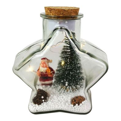 Weihnachtsdeko Flasche LED Hirsch  Beleuchtung Winter Weihnachten DEKO