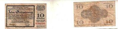10 Goldpfennig Banknote Handelskammer Dresden 1923