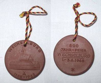 Porzellan Medaille Meißen 1000 Jahre Wechselburg 1968