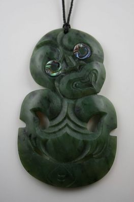 Großes Maori Jade Carving aus Neuseeland Hei Tiki