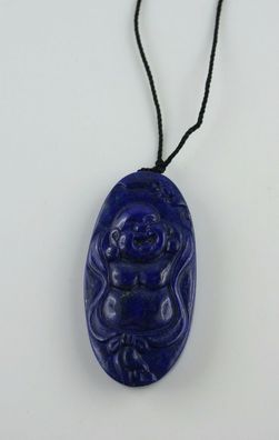 Lapislazuli Anhänger Amulett lachender Buddha