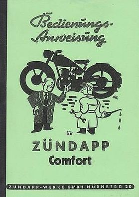 Bedienungsanleitung Zündapp Comford mit 198 ccm, Motorrad, Oldtimer