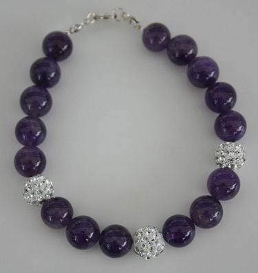 Amethyst Armband mit Sterling Silber