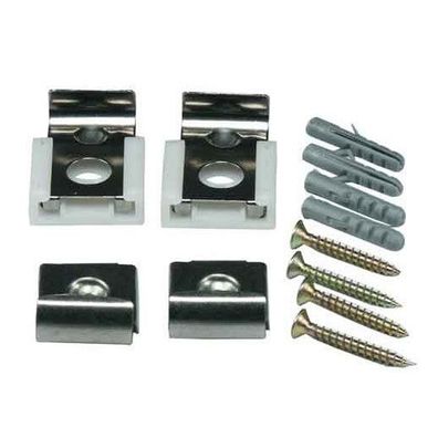 Spiegelklammern, Spiegelhalter 4tlg., schwere Ausführung inkl. Befestigung