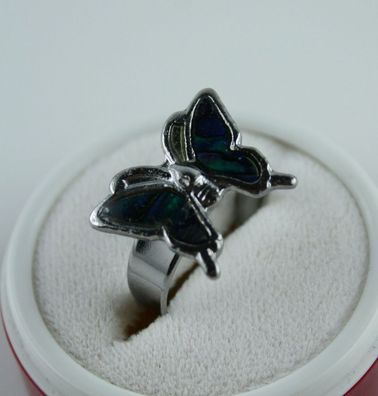 Paua Muschel Ring Schmetterling