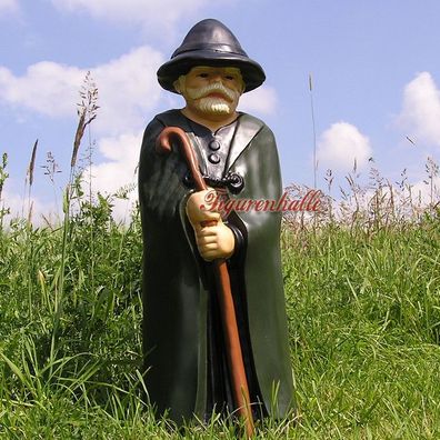 Schäfer Schaf Hirte Figur Statue Skulptur Deko Gartenfigur Aufstellfigur Alm Berge