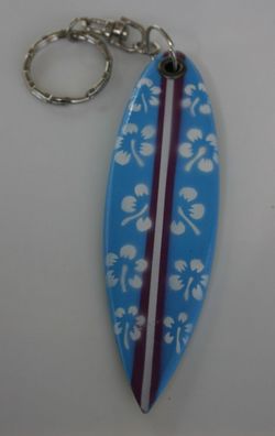 Surfbrett Schlüsselanhänger aus Hawaii Flower