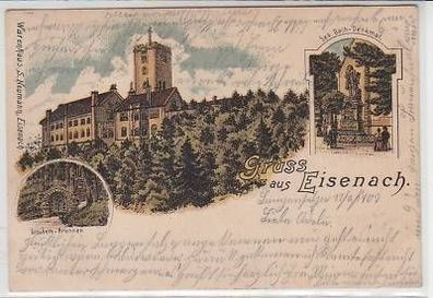 23324 Ak Lithographie Gruß aus Eisenach 1902