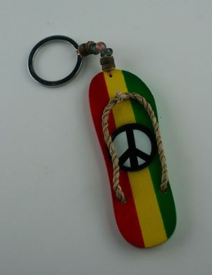 Schlüsselanhänger Sandale Rasta Peace