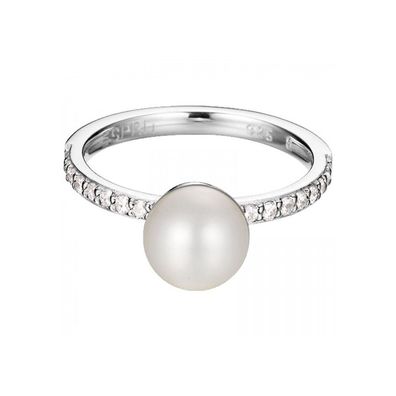 Esprit Damen Ring Silber Zirkonia Brilliance Pearl ESRG92315A1