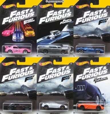 Spielzeugauto Hot Wheels 2018* Fast & Furious Set von 6 Autos 1:64 NEU OVP