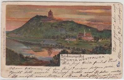 43195 Ak Lithographie Porta Westfalica 1906