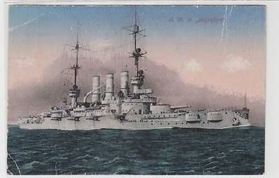 04608 Ak deutsches Kriegsschiff S.M.S. "Schlesien" 1917