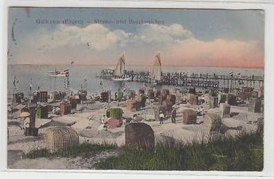 43520 Ak Göhren (Rügen) Strand- und Brückenleben 1913