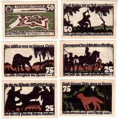 6 Banknoten Notgeld Stadt Vechta 1922