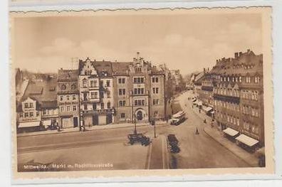 43436 Ak Mittweida Markt mit Rochlitzerstraße um 1930