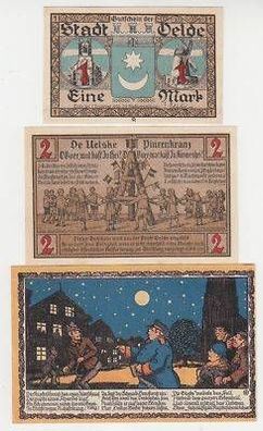 3 Banknoten Notgeld Stadt Oelde 1921