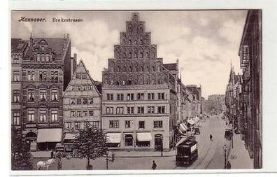 43641 Ak Hannover Breitestraße mit Verkehr um 1910