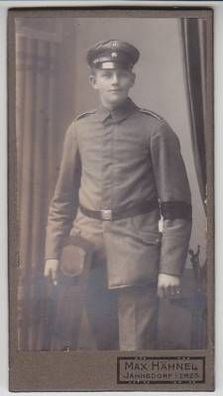 43574 Foto Soldat Jahnsdorf Erzgebirge Sachsen um 1910