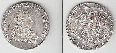 1/6 Taler Silber Münze Sachsen 1805