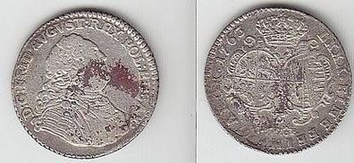 1/6 Taler Silber Münze Sachsen 1863 FWoF