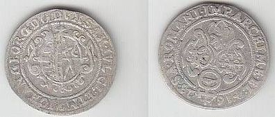 1/24 Taler Silber Münze Kurfürstentum Sachsen 1623