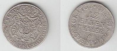 1/12 Taler Silber Münze Sachsen 1763 IFoF