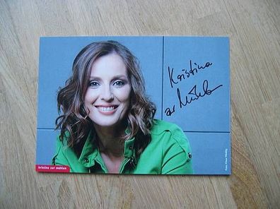 3Sat Fernsehmoderatorin Kristina zur Mühlen - handsigniertes Autogramm!!!