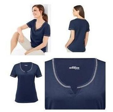 100% Bio Baumwolle Damen Shirt, T-Shirt, Top, Moderne Woman bei Tchibo Gr. S 36/38