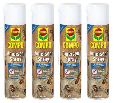 4 x COMPO Ameisen-Spray, 400 ml