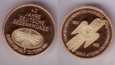 vergoldete Medaille 40 Jahre Gedenkmünzen BRD 1952-1992