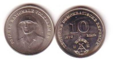 DDR Gedenk Münze 10 Mark 20 Jahre NVA 1976