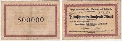Infla Banknote 500000 Mark Hugo Stinnes Halle 1923