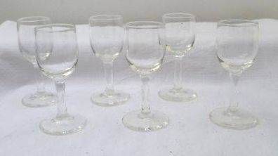 6 schöne alte Likör-Gläser um 1910