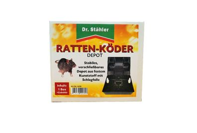 DR. Stähler Rattenköder-Depot mit Schlagfalle, 1 Stück