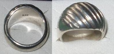 schöner schwerer Damen Ring 835er Silber um 1940